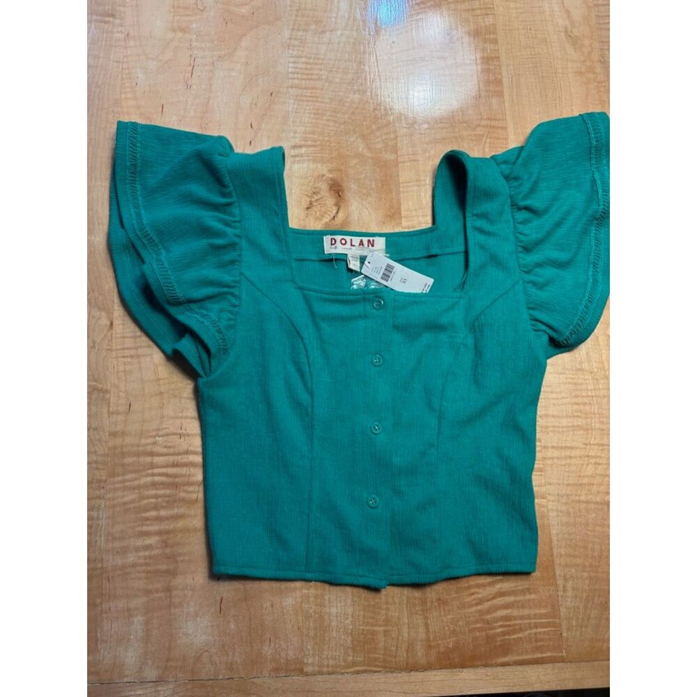 NWT Anthropologie Dolan Baby Tee Ruffle Sleeve